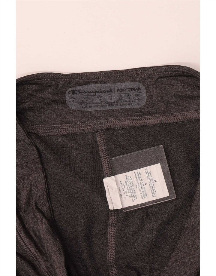 Champion Womens Capri Leggings UK 12 Medium Grey Polyester