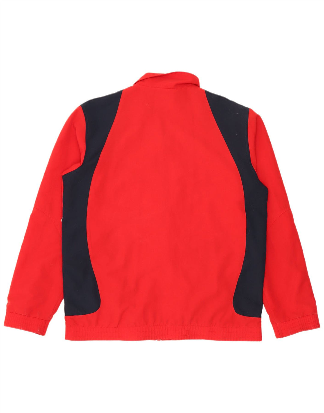 Adidas Boys Tracksuit Top Jacket 15-16 Years Red Colourblock Polyester