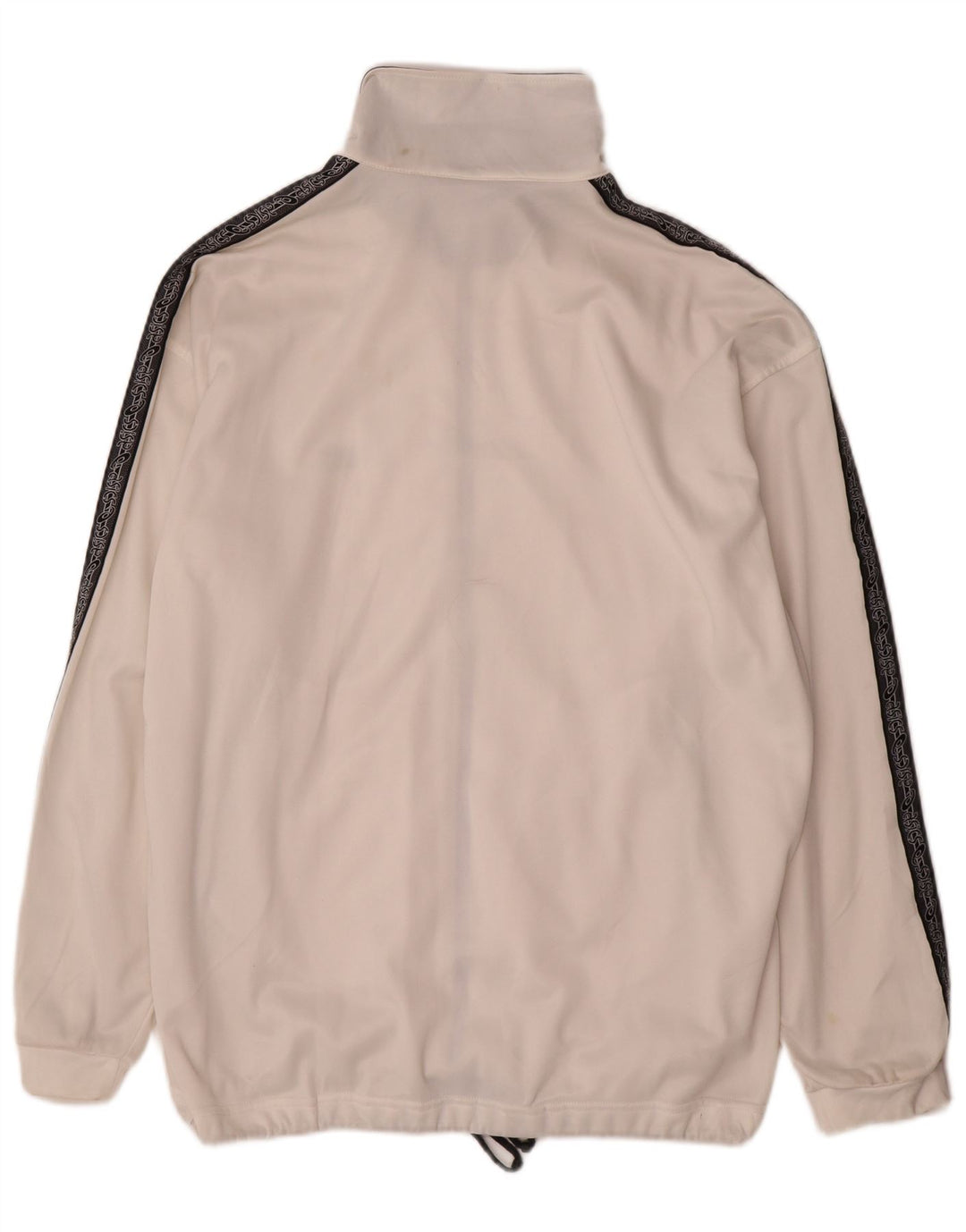 Asics Mens Tracksuit Top Jacket Large White Colourblock Polyester