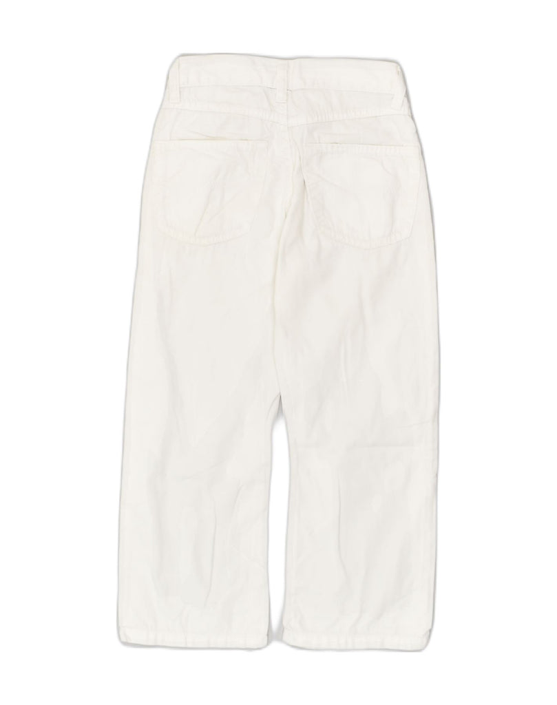 BENETTON Girls Straight Casual Trousers 3-4 Years XS W20 L18  White Cotton | Vintage Benetton | Thrift | Second-Hand Benetton | Used Clothing | Messina Hembry 