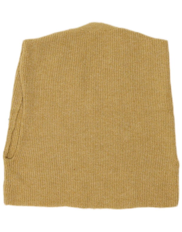 Zara Womens Vest Tank Top UK 10 Small Yellow Polyester