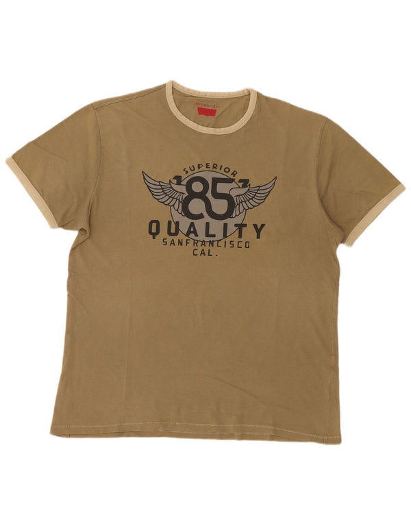 Levi's Mens Graphic T-Shirt Top Large Khaki