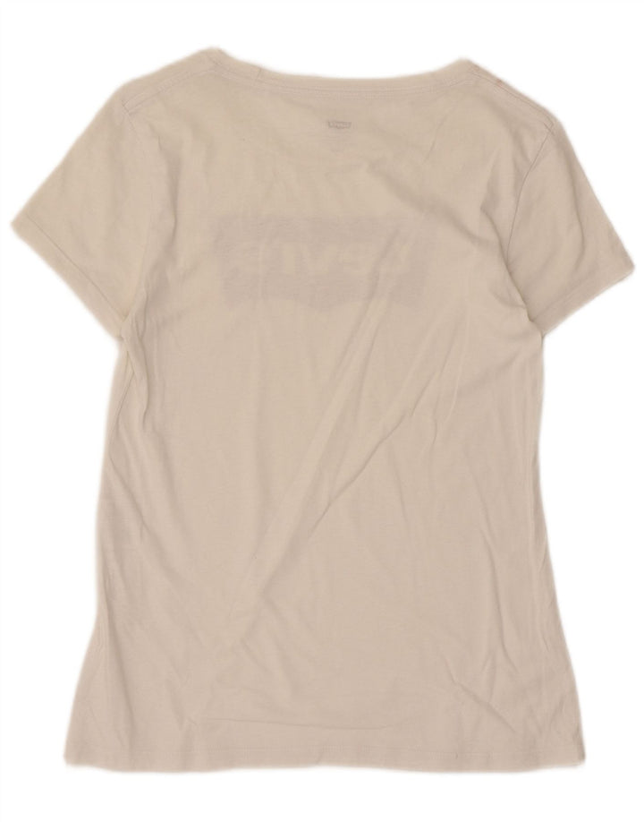 Levi's Womens Graphic T-Shirt Top UK 10 Small White