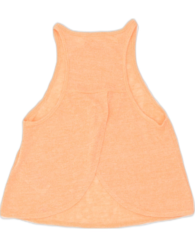 HOLLISTER Womens Vest Top UK 4 XS Orange Polyester | Vintage Hollister | Thrift | Second-Hand Hollister | Used Clothing | Messina Hembry 