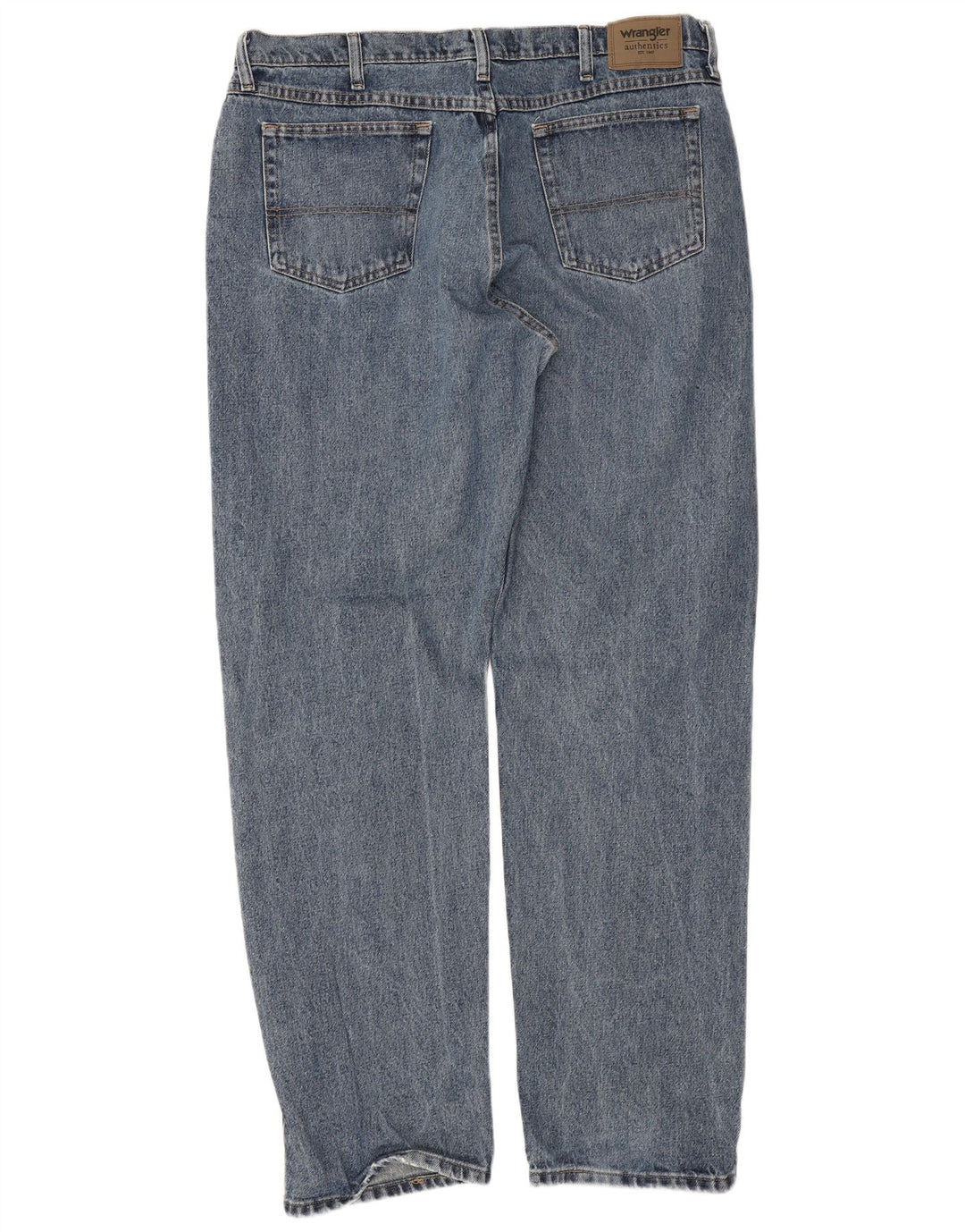 Wrangler Mens Straight Jeans W38 L34 Blue Cotton