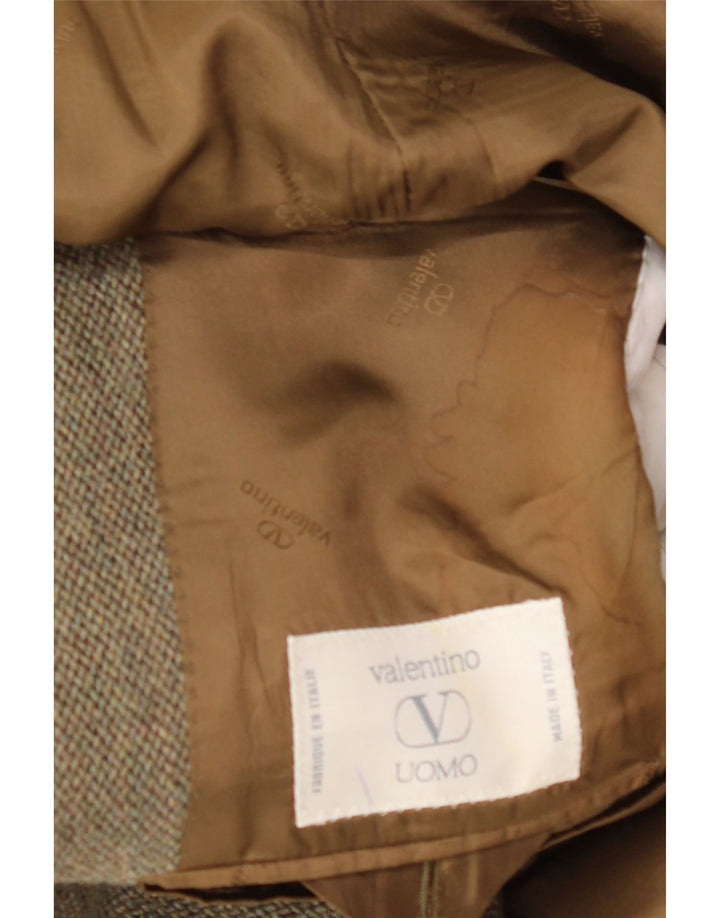VALENTINO Mens 2 Button Blazer Jacket UK 38 Medium Green Vintage Valentino and Second-Hand Valentino from Messina Hembry 