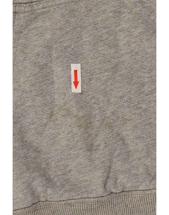 Fat Face Mens Graphic Hoodie Jumper Small Grey Flecked Cotton