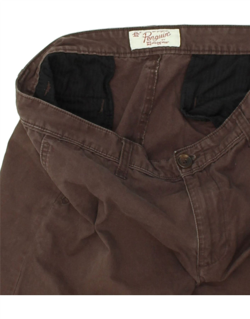PENGUIN Mens Chino Shorts W36 Large Brown Cotton | Vintage Penguin | Thrift | Second-Hand Penguin | Used Clothing | Messina Hembry 