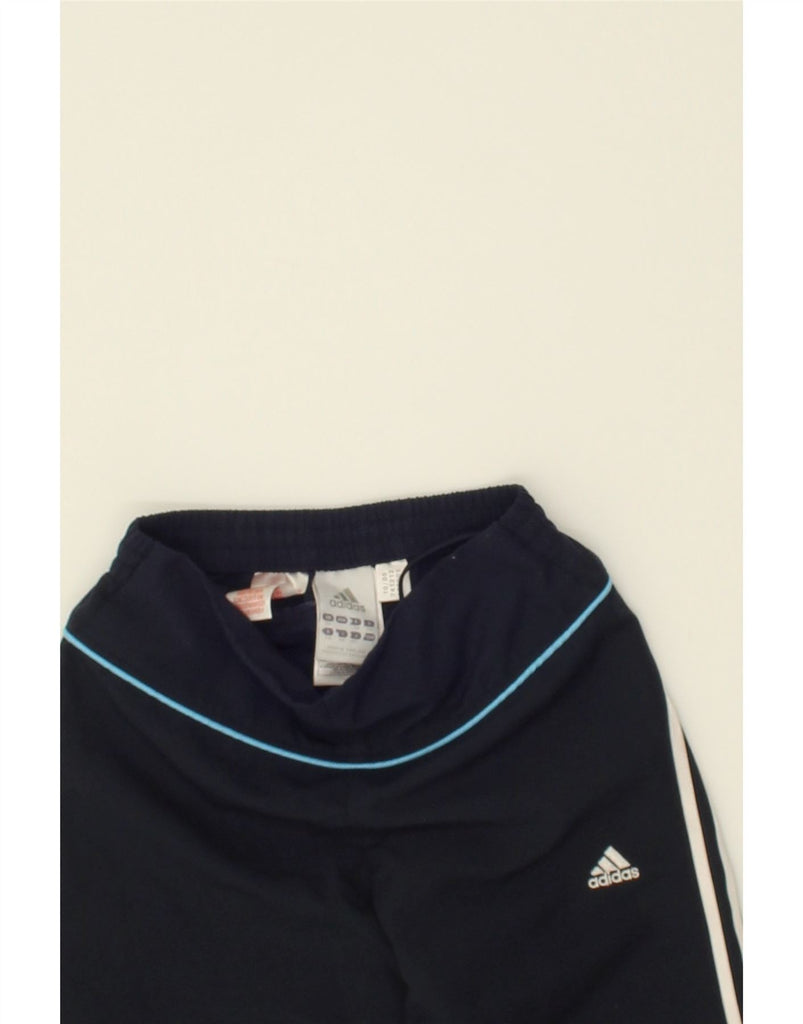 ADIDAS Boys Tracksuit Trousers 7-8 Years Navy Blue Polyester | Vintage Adidas | Thrift | Second-Hand Adidas | Used Clothing | Messina Hembry 