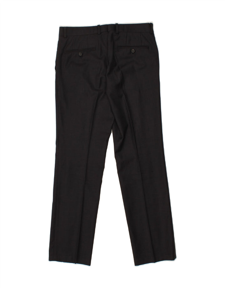 CHROM Mens 2 Button 2 Piece Suit UK 38 Medium W32 L30 Black