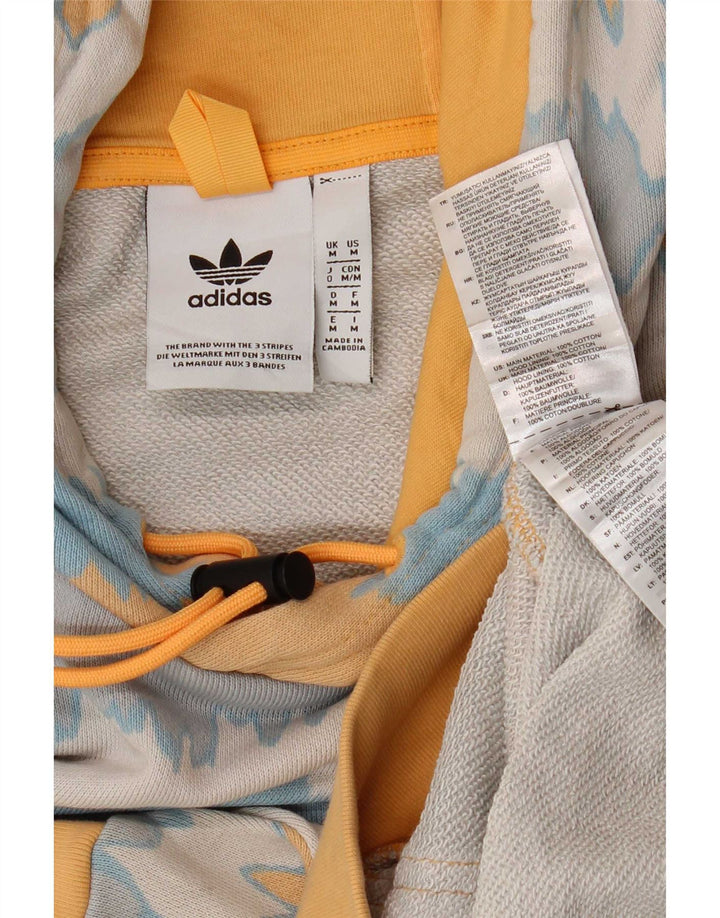 Adidas Mens Graphic Hoodie Jumper Medium Multicoloured Tie Dye Cotton