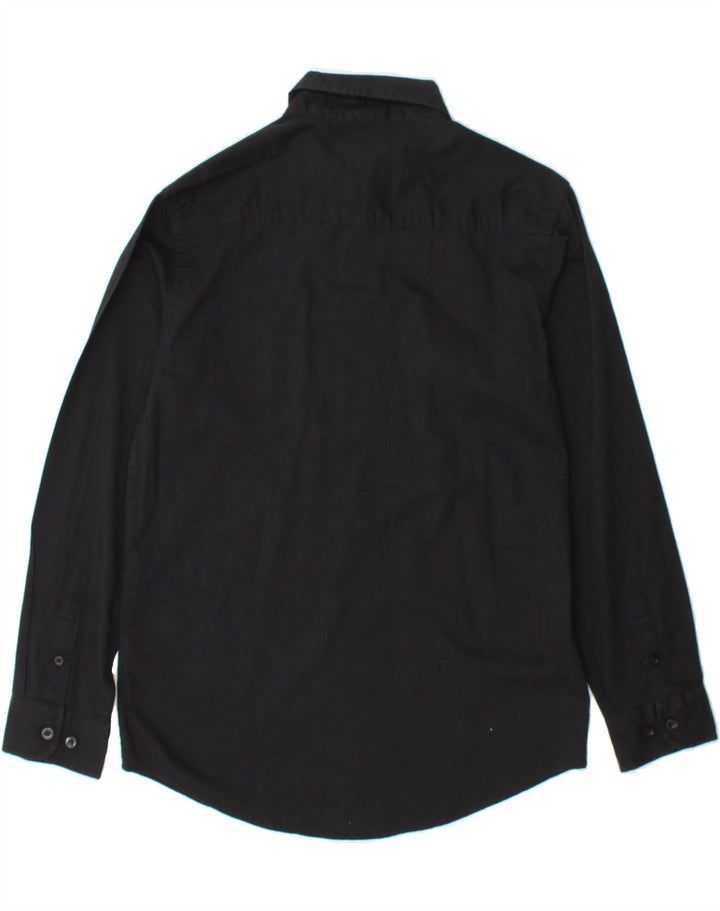 IZOD Boys Regular Shirt 14-15 Years Large Black Striped Cotton Vintage Izod and Second-Hand Izod from Messina Hembry 