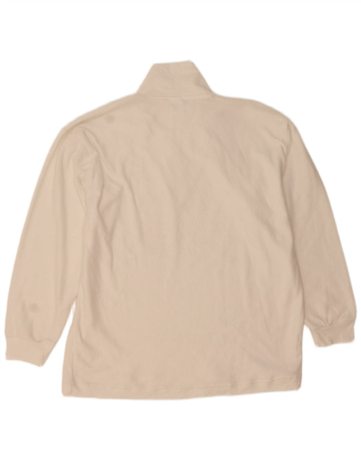 Campagnolo Mens Zip Neck Sweatshirt Jumper XL White Polyester
