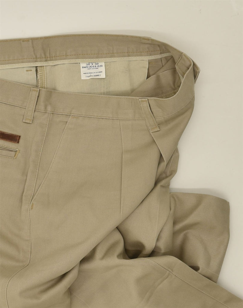 WRANGLER Mens Pegged Chino Trousers W38 L30 Beige Cotton | Vintage Wrangler | Thrift | Second-Hand Wrangler | Used Clothing | Messina Hembry 