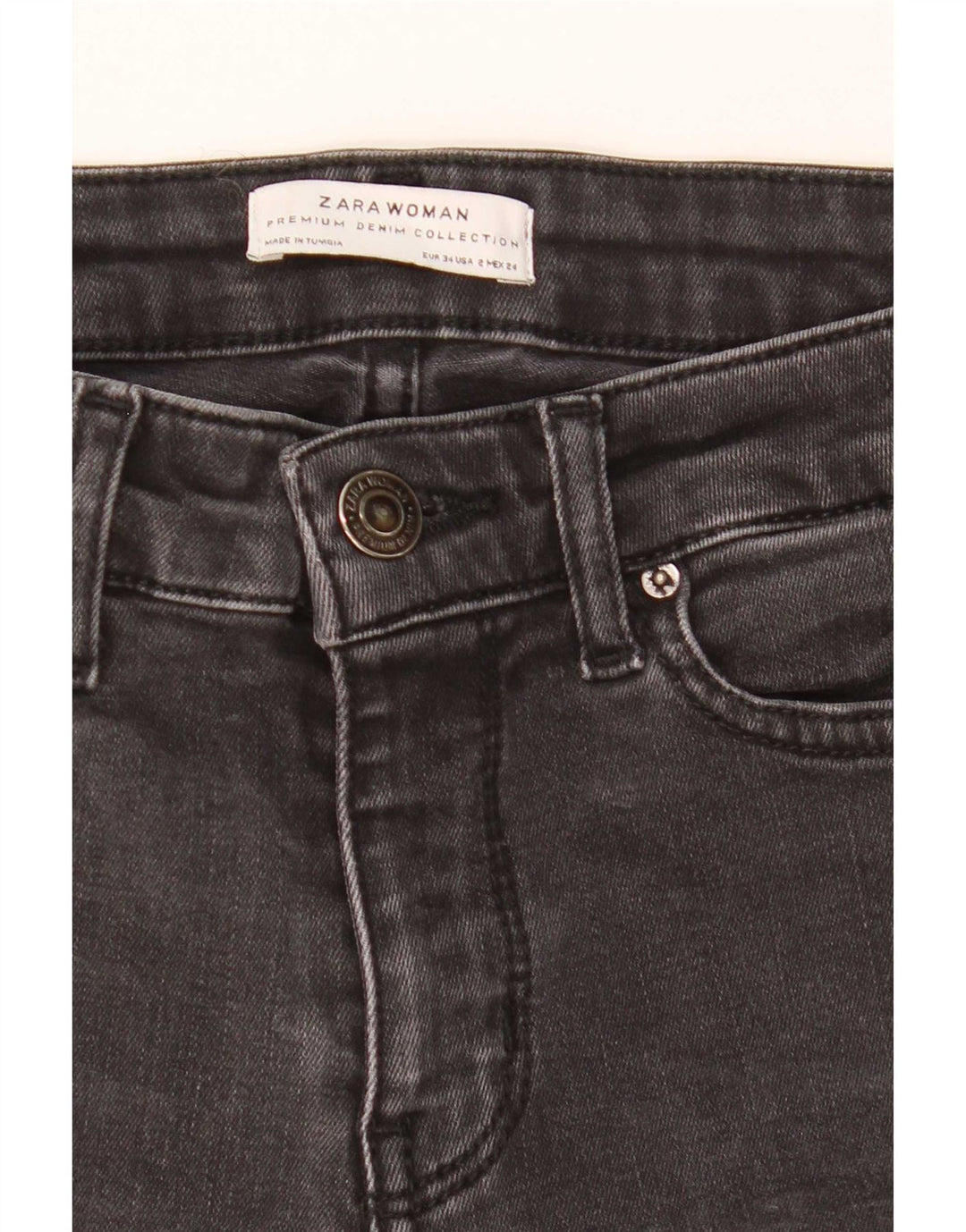 Zara Womens Flared Jeans EU 34 2XS W24 L31 Grey