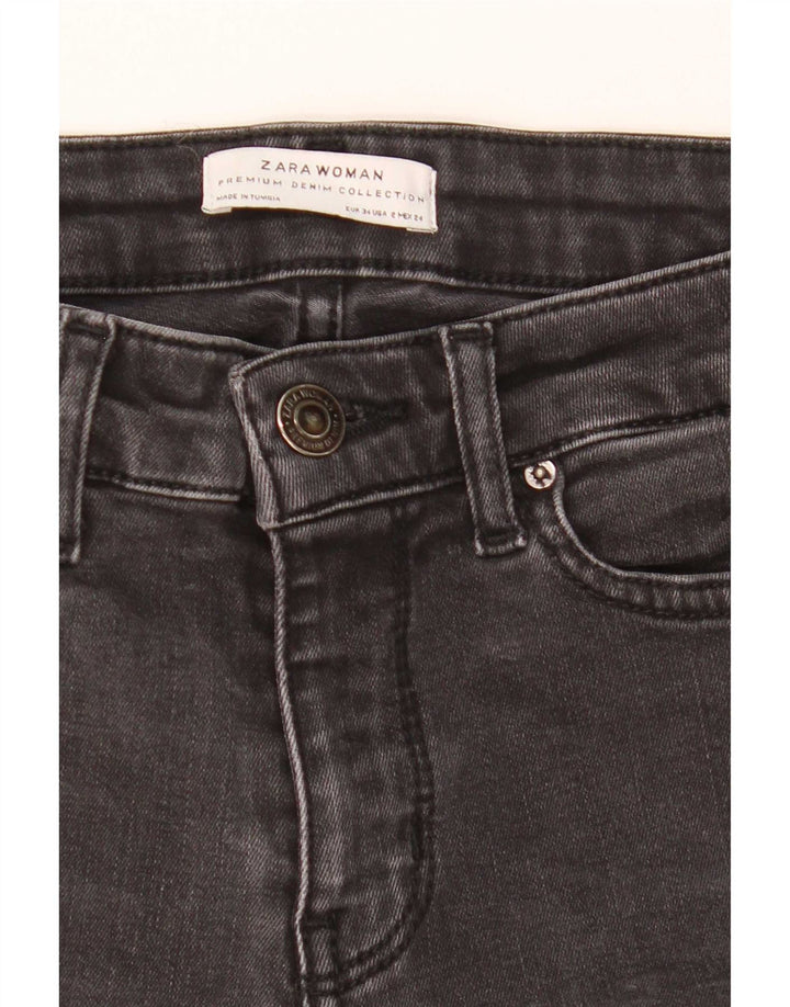 Zara Womens Flared Jeans EU 34 2XS W24 L31 Grey