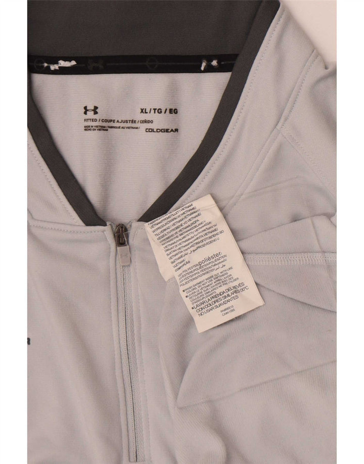 Under Armour Mens Cold Gear Pullover Tracksuit Top XL Grey Colourblock