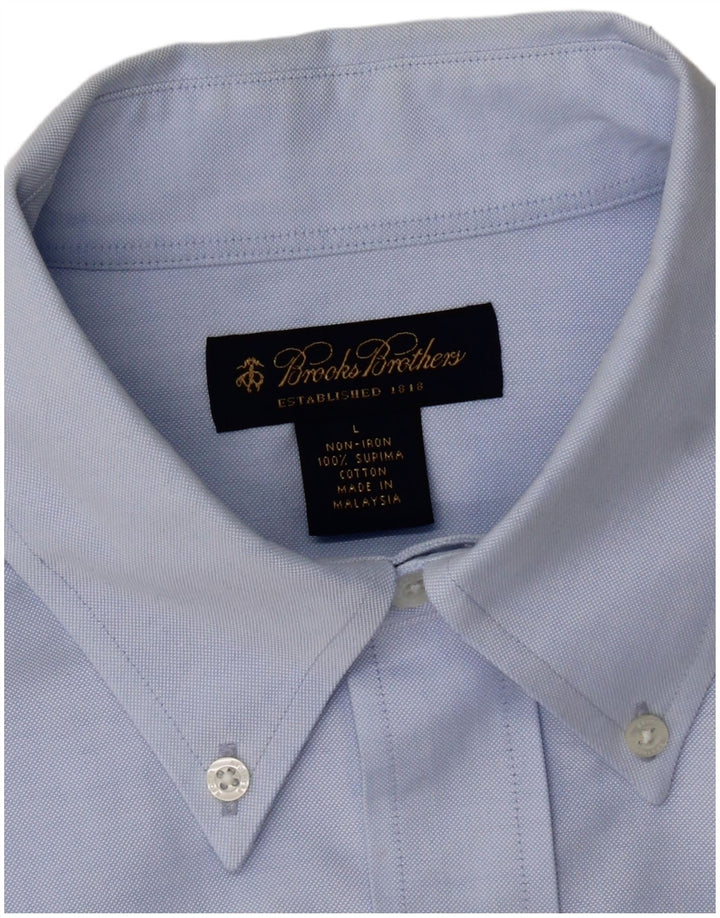 Brooks Brothers Mens Shirt Large Blue Cotton