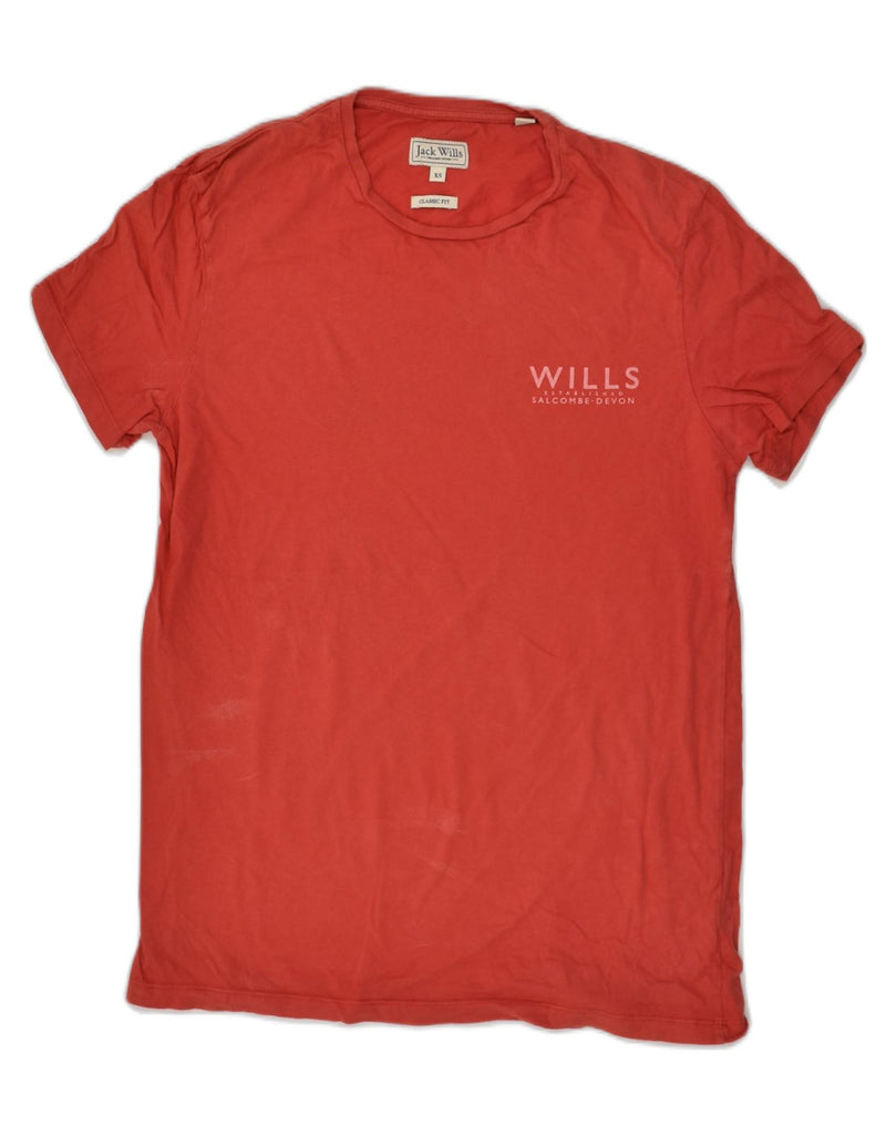 JACK WILLS Mens Classic Fit T-Shirt Top XS Red Cotton | Vintage Jack Wills | Thrift | Second-Hand Jack Wills | Used Clothing | Messina Hembry 