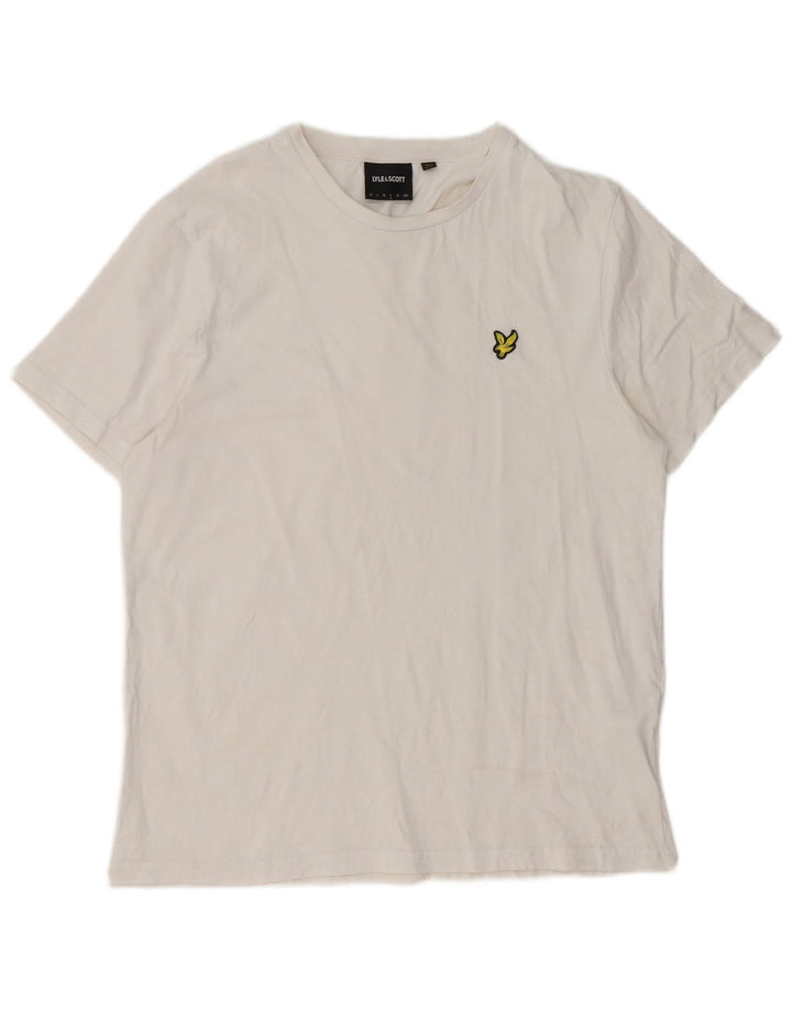 Lyle & Scott Mens T-Shirt Top Large White Cotton