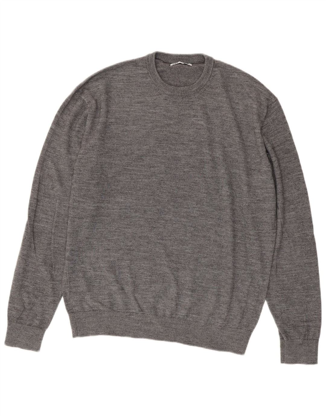 Zara Mens Crew Neck Jumper Sweater XL Grey