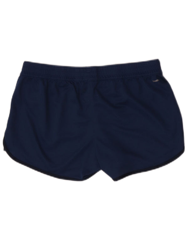 Adidas Womens Climalite Sport Shorts UK 12/14 Medium Navy Blue Polyester