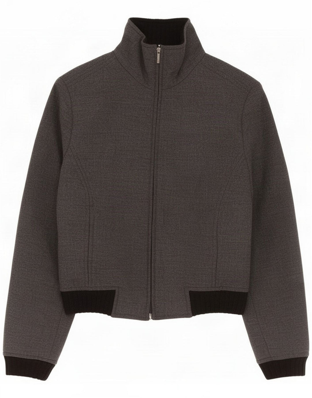 Trussardi Jeans Womens Bomber Jacket IT 42 Medium Grey Colourblock