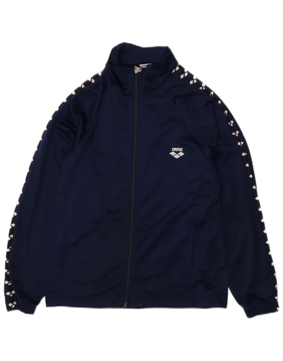 Arena Mens Graphic Tracksuit Top Jacket Small Navy Blue