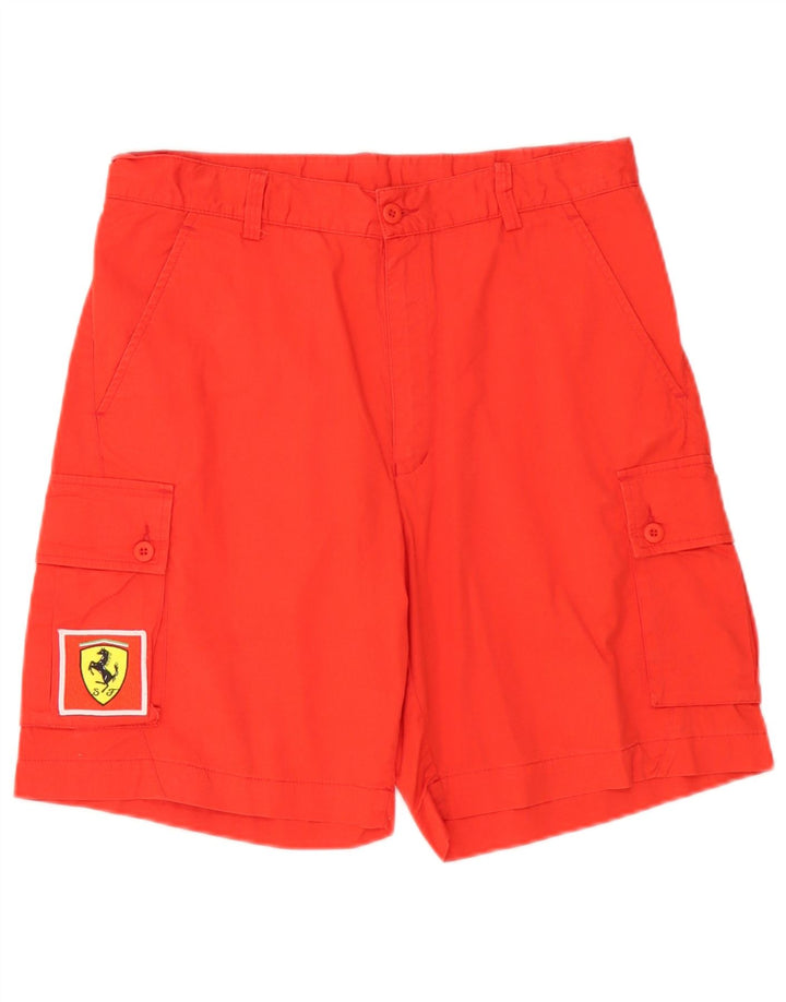 Fila Mens Ferrari Cargo Shorts IT 50 Large W32 Red Cotton