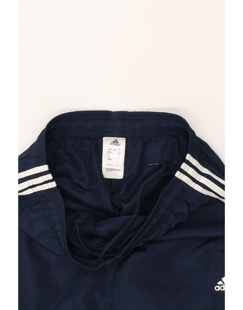 ADIDAS Mens Tracksuit Trousers Joggers UK 38/40 Medium Navy Blue Polyester Vintage Adidas and Second-Hand Adidas from Messina Hembry 