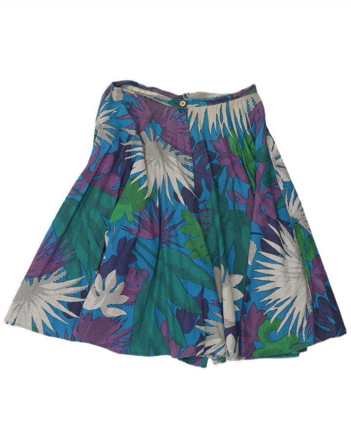 Vintage Womens Cullotes Casual Shorts W30  Medium Blue Floral