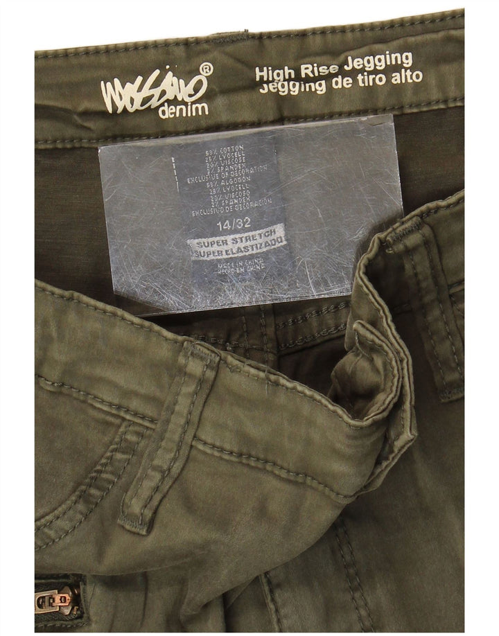 Mossimo Womens High Rise Jegging Jeans US 14 Large W32 L26 Khaki Cotton