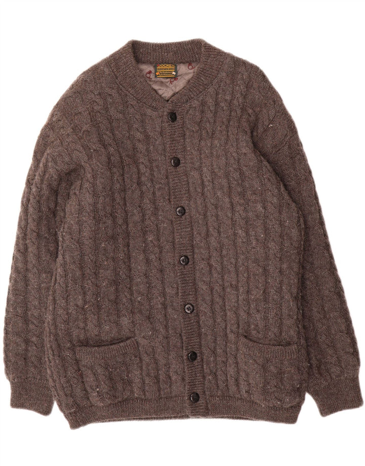 Jockey Mens Knit Bomber Jacket IT 54 2XL Grey Wool