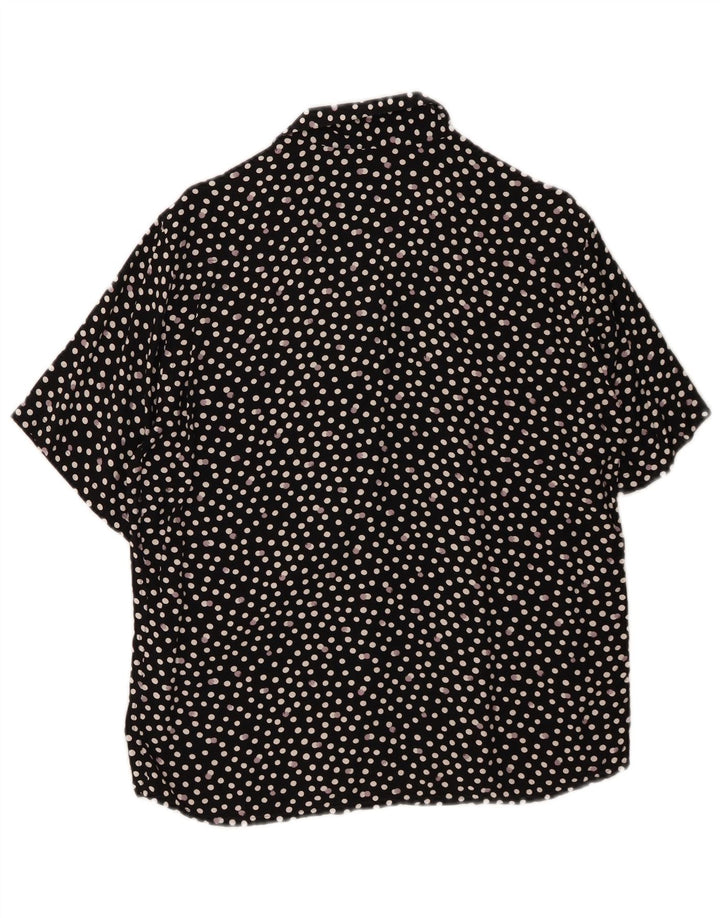 CASSERA Womens Short Sleeve Shirt IT 44 Medium Black Polka Dot