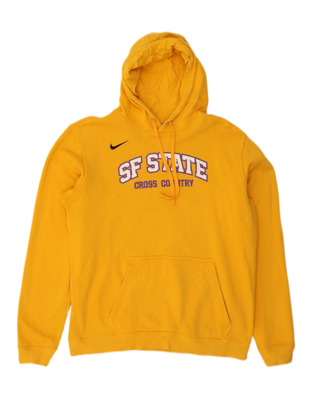 NIKE Mens Graphic Hoodie Jumper Medium Yellow Cotton Vintage Nike and Second-Hand Nike from Messina Hembry 
