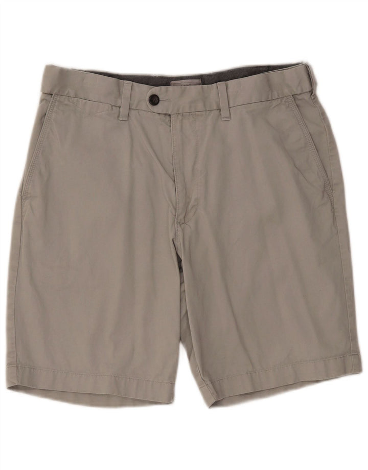 Marks & Spencer Mens Chino Shorts W34 Large Grey Cotton