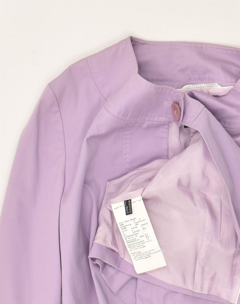 DANIEL HECHTER Womens Crop Bolero Jacket UK 12 Medium  Purple Cotton | Vintage Daniel Hechter | Thrift | Second-Hand Daniel Hechter | Used Clothing | Messina Hembry 