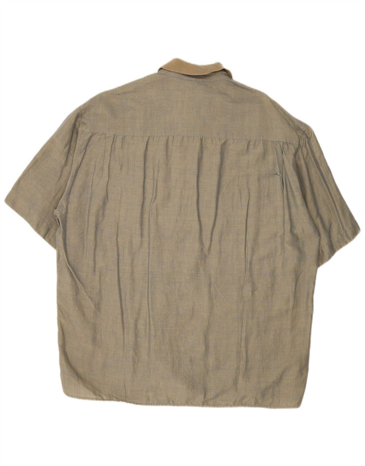 Gran Sasso Mens Short Sleeve Shirt XL Khaki