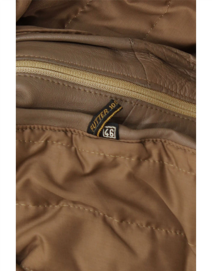 Vintage Mens Leather Jacket IT 46 Small Brown