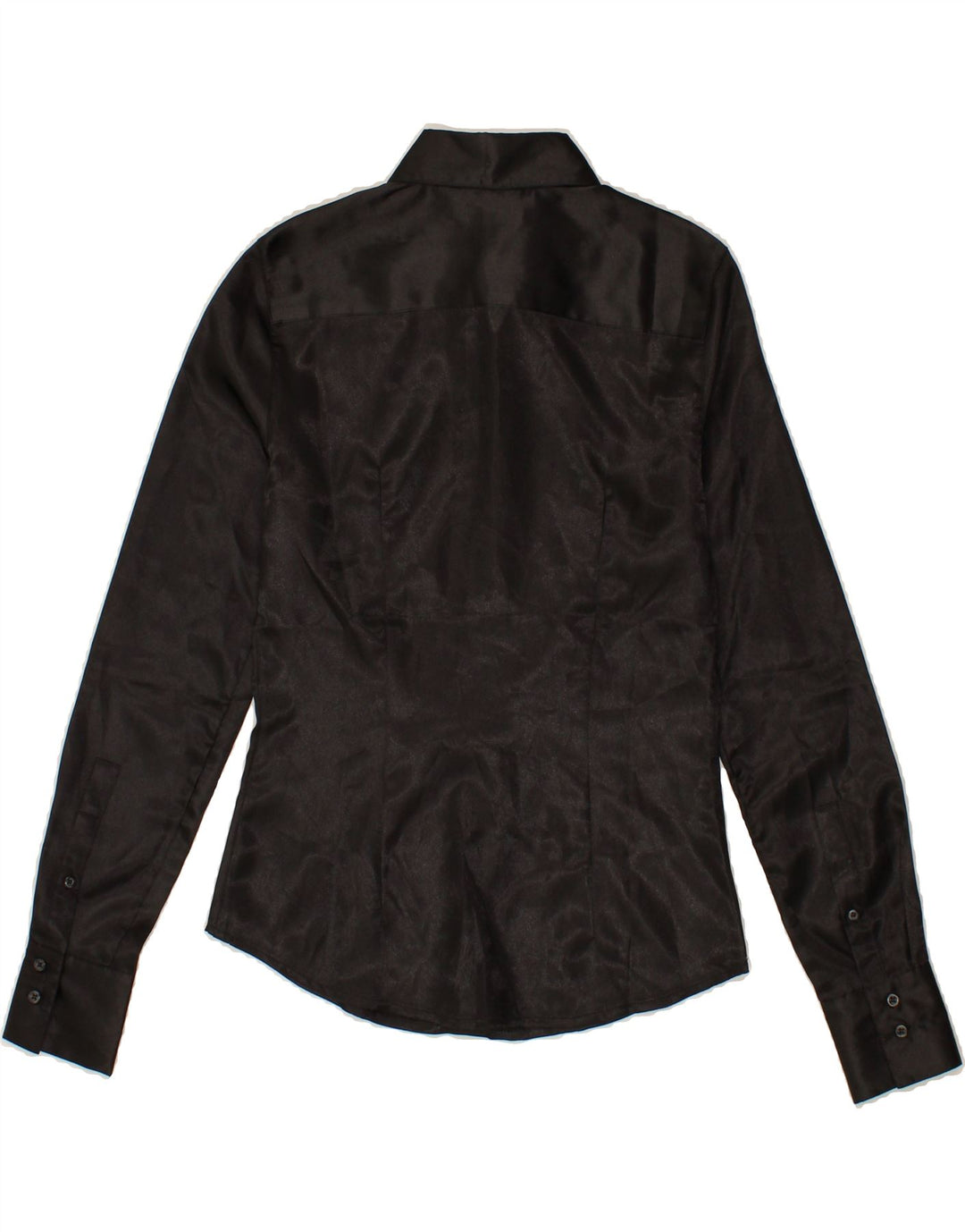 SASCH Womens Shirt UK 10 Small Black Polyester Vintage Sasch and Second-Hand Sasch from Messina Hembry 