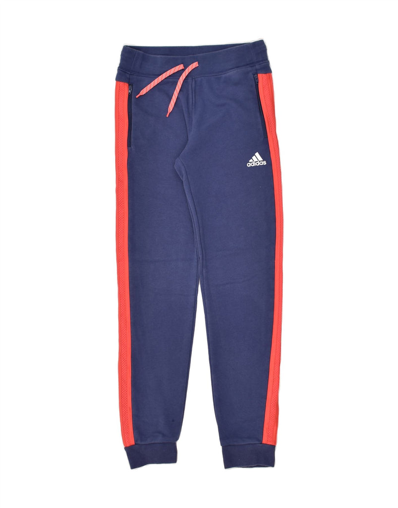 ADIDAS Girls Graphic Tracksuit Trousers Joggers 11-12 Years Blue | Vintage Adidas | Thrift | Second-Hand Adidas | Used Clothing | Messina Hembry 