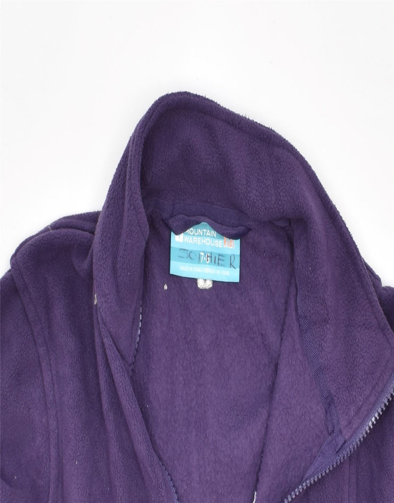 MOUNTAIN WAREHOUSE Boys Fleece Jacket 7-8 Years Purple Polyester | Vintage | Thrift | Second-Hand | Used Clothing | Messina Hembry 