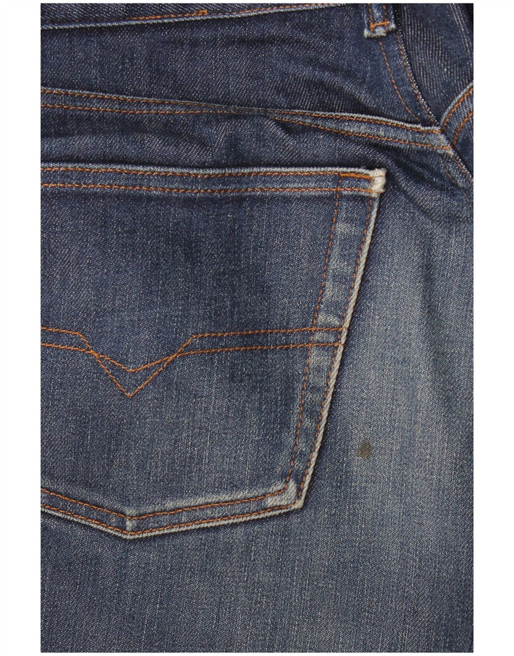 Diesel Mens Straight Jeans W34 L32 Blue Cotton