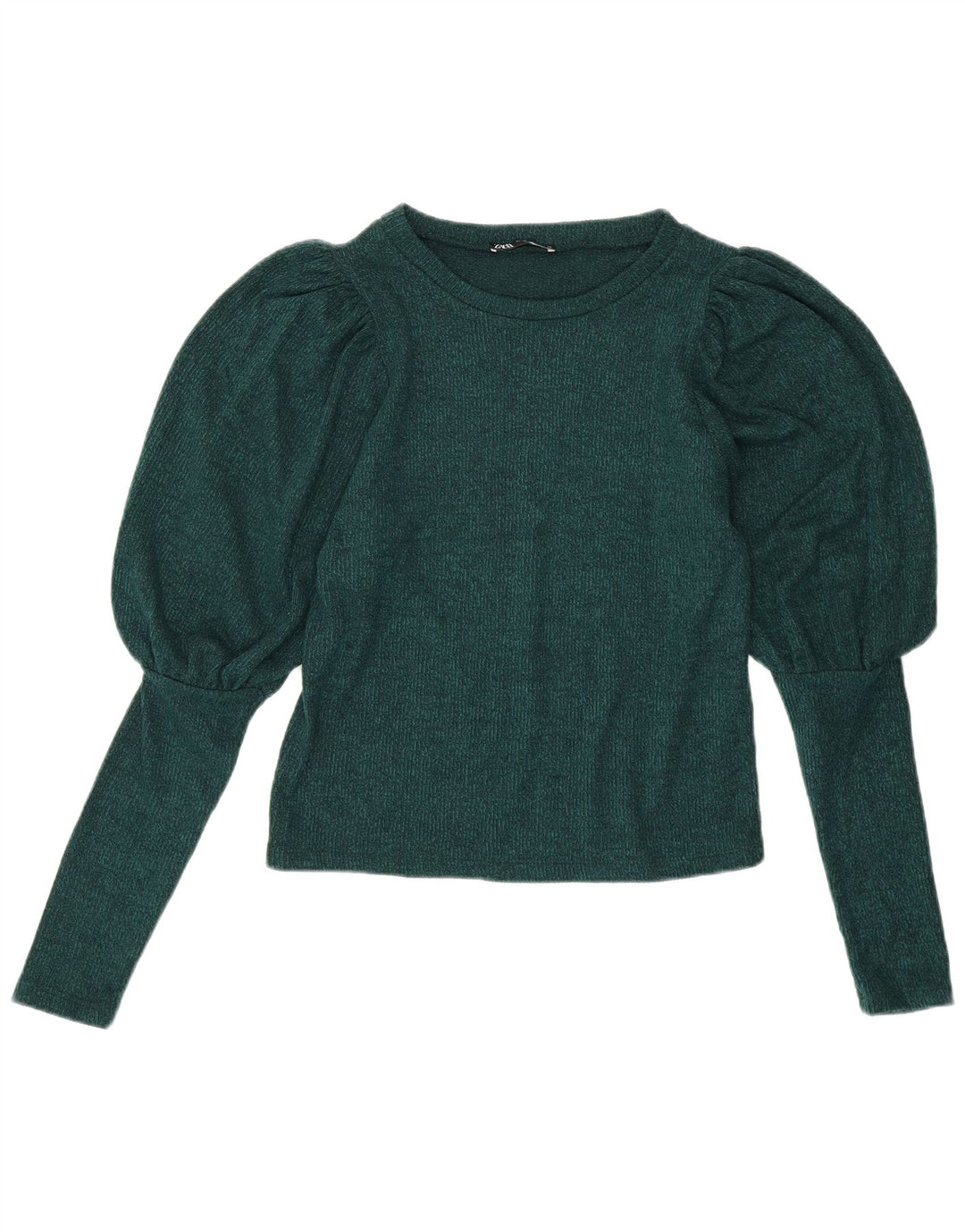 ZARA Womens Boat Neck Jumper Sweater UK 10 Small Green