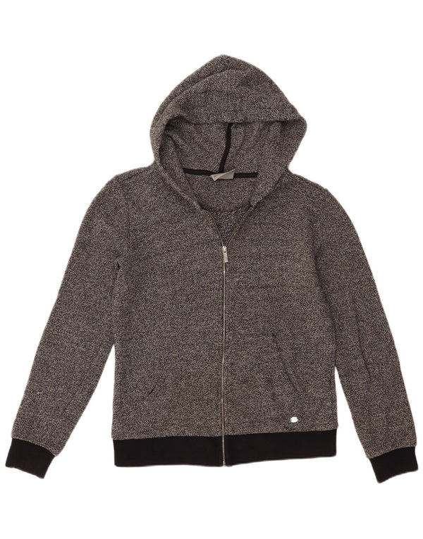 Champion Womens Heritage Fit Zip Hoodie Sweater UK 14 Medium Grey Flecked