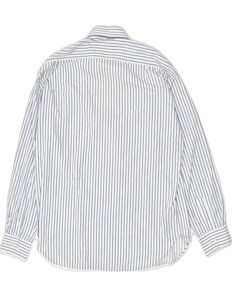 MASSIMO DUTTI Mens Shirt Size 44 XL White Striped Cotton | Vintage | Thrift | Second-Hand | Used Clothing | Messina Hembry 