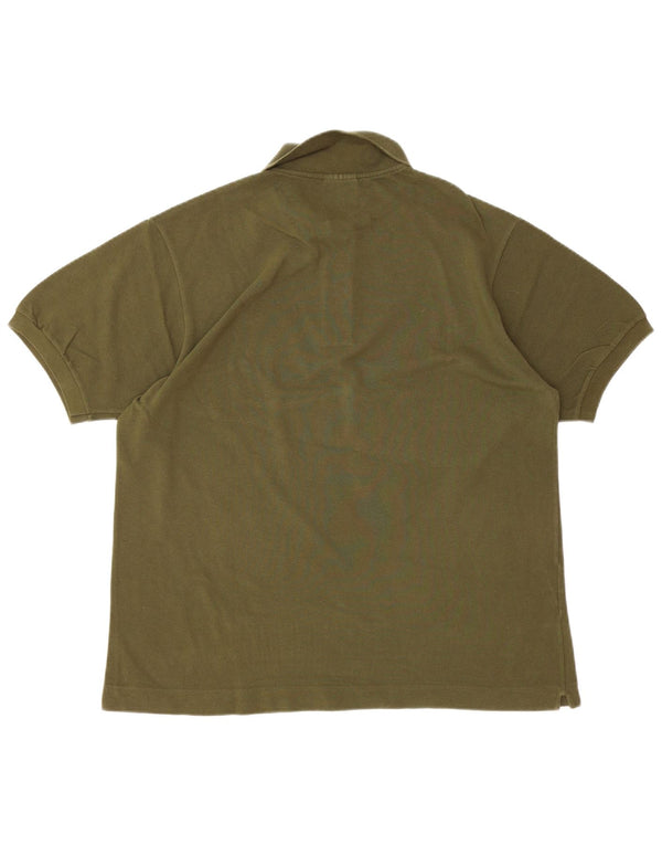 LACOSTE Mens Polo Shirt Size 5 Large Khaki Cotton