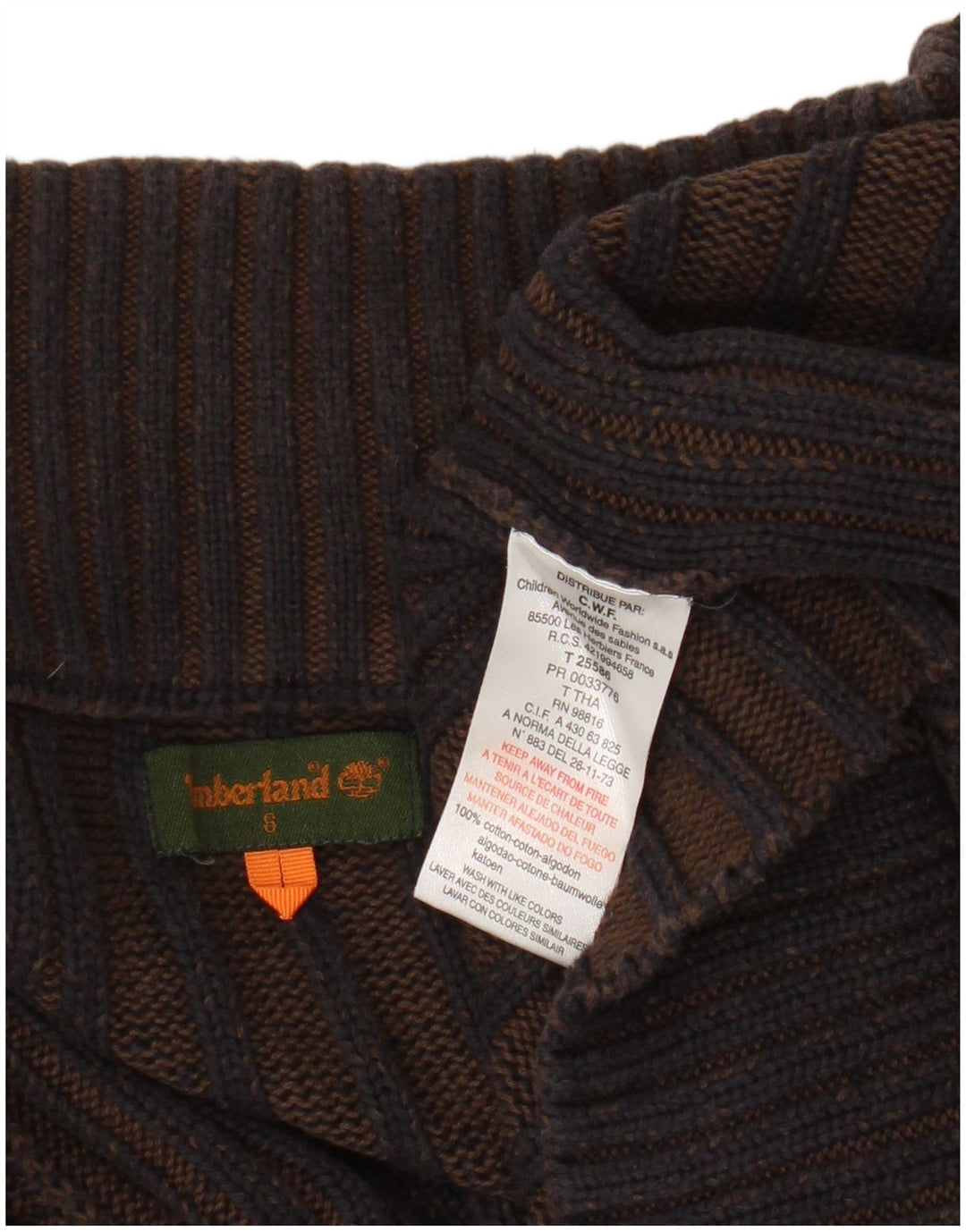 Timberland Boys Cardigan Sweater 7-8 Years Navy Blue Cotton