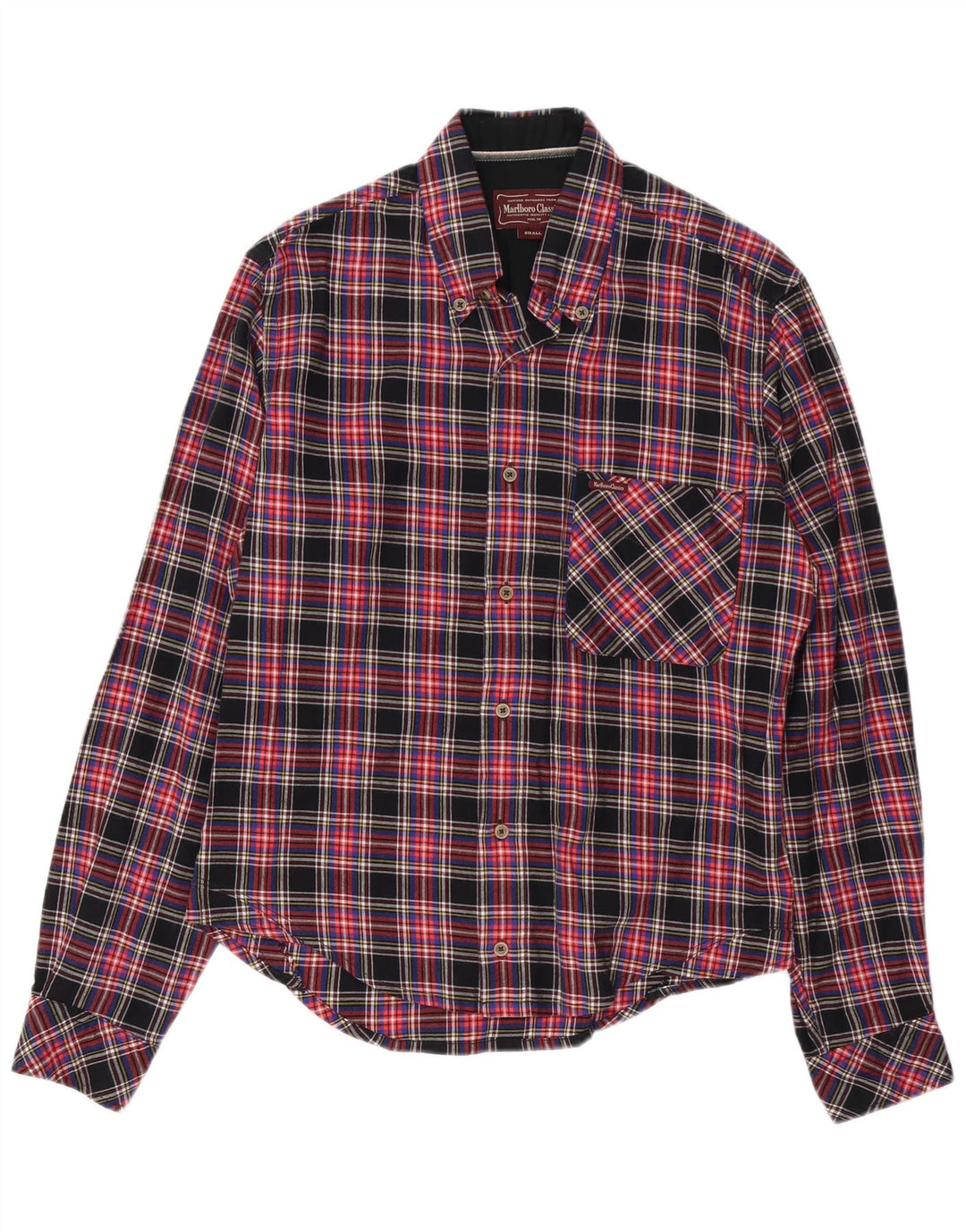 Marlboro Classics Mens Flannel Shirt Small Red Check