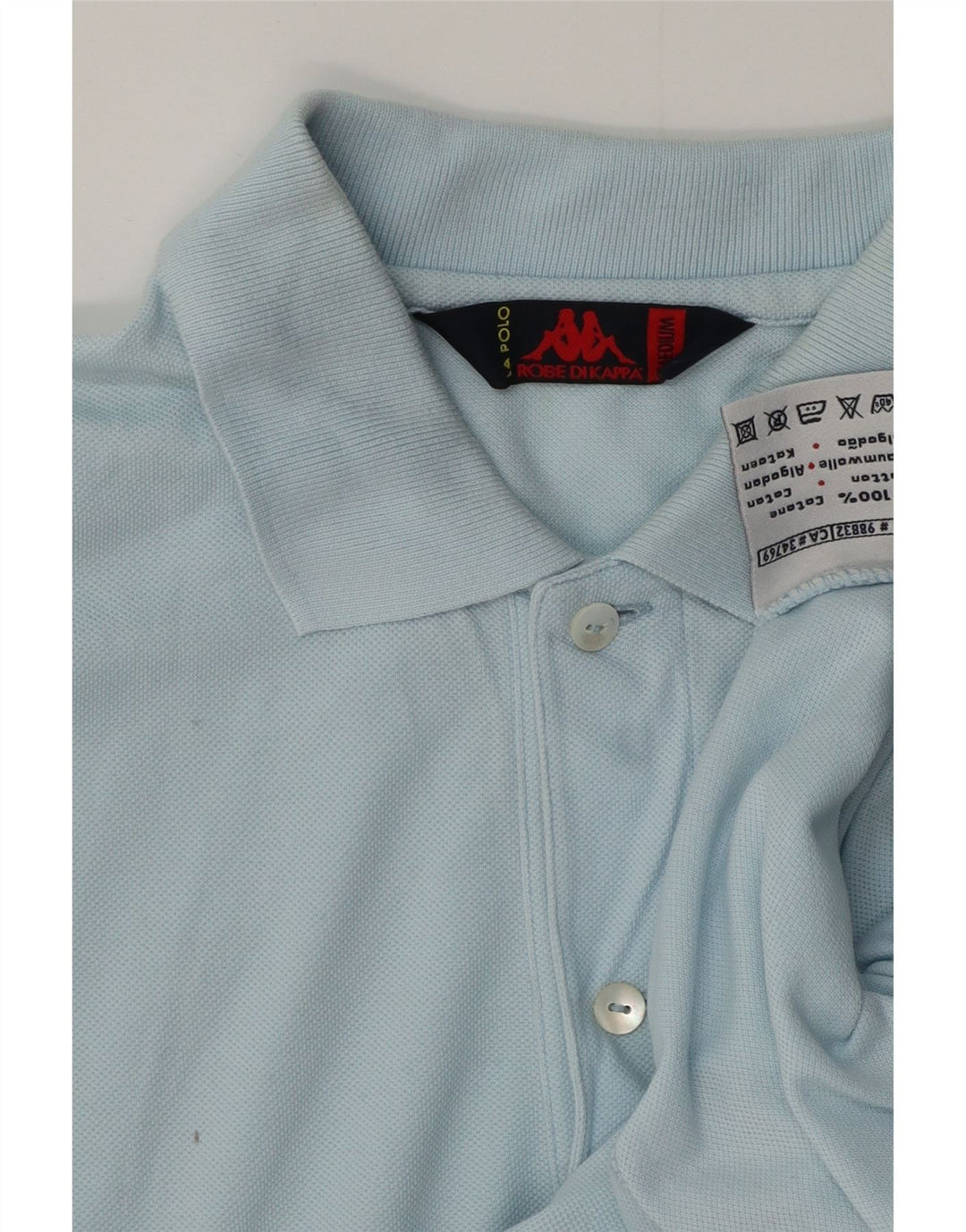 KAPPA Mens Polo Shirt Medium Blue Cotton